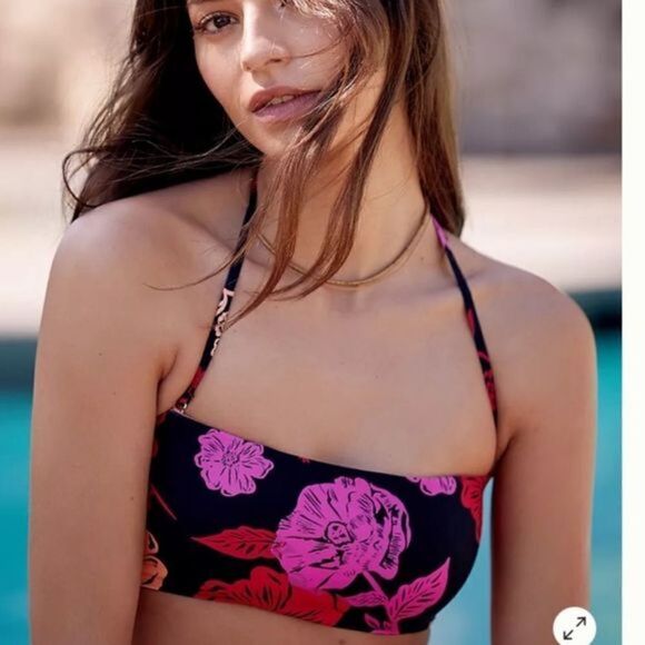 NWT ANTHROPOLOGIE Seafolly Oasis Floral Bikini Top US 6 AU 10 NWOT - Picture 1 of 5